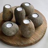 Must Living Kandelaar Riverstone Laag Set van 3 - Theelichthouder - MUST Living - livinglovely.nl