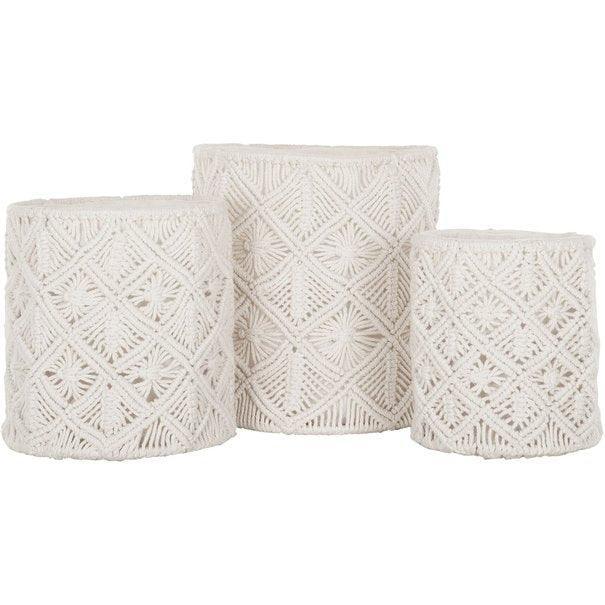 Must Living Manden Boho Set van 3 - Mand - MUST Living - livinglovely.nl