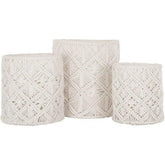 Must Living Manden Boho Set van 3 - Mand - MUST Living - livinglovely.nl