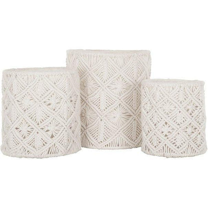 Must Living Manden Boho Set van 3 - Mand - MUST Living - livinglovely.nl