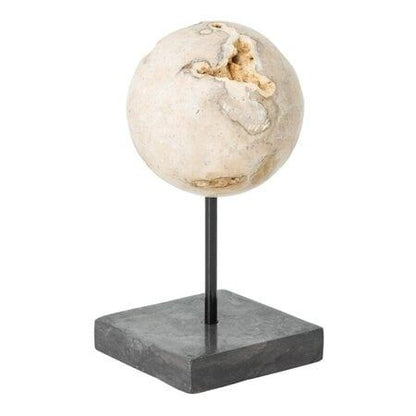 Must Living Object Ball Cheese Stone Marmer Creme/Zwart - Ornament - MUST Living - livinglovely.nl
