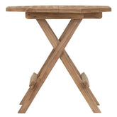 Picknicktafel Owen van MUST Living, opvouwbaar teakhouten tafeltje van 50 bij 50 centimeter