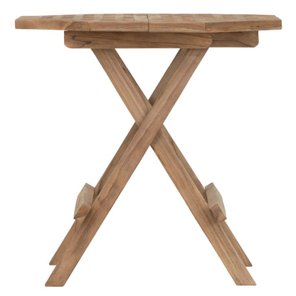 Picknicktafel Owen van MUST Living, opvouwbaar teakhouten tafeltje van 50 bij 50 centimeter