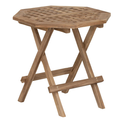 Owen picknicktafel van MUST Living van opzij, met gekruiste opvouwbare poten
