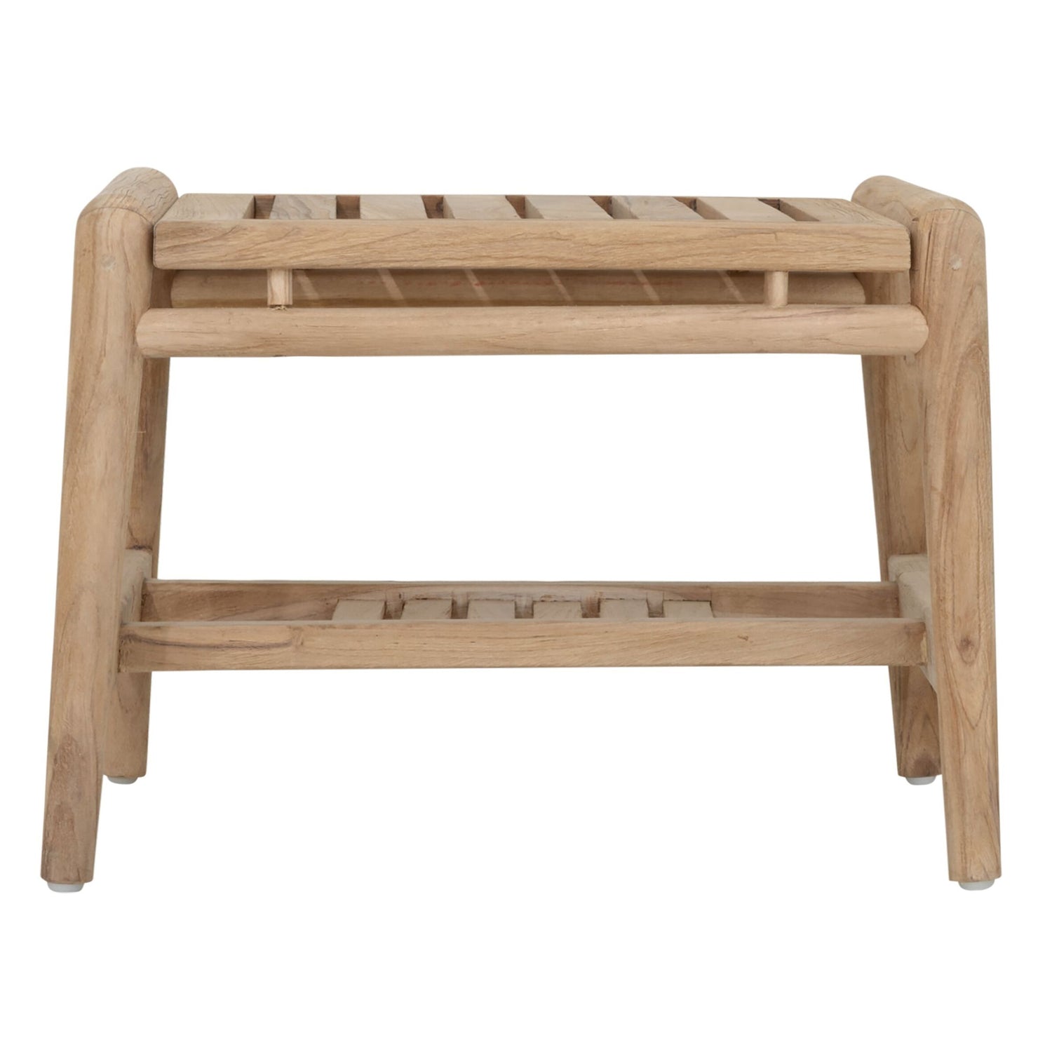 Salontafel Ray van MUST Living, compacte blokvormige tafel van rustiek teakhout