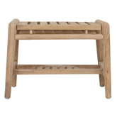 Salontafel Ray van MUST Living, compacte blokvormige tafel van rustiek teakhout