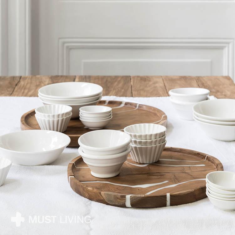 Must Living Schalen Cream set van 2 - - MUST Living - livinglovely.nl