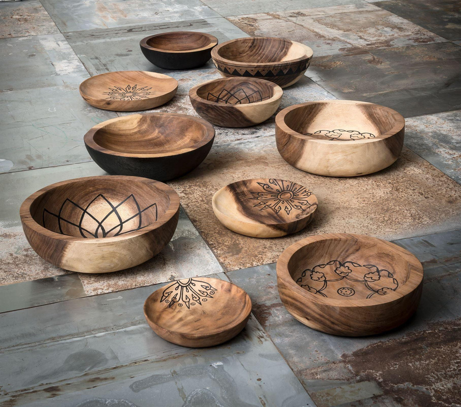 MUST Living Schalen Mandala Set van 2 - Schaal - MUST Living - livinglovely.nl