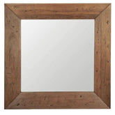 Must Living Spiegel Parade Hout Naturel Vierkant 100x100cm - Spiegel - MUST Living - livinglovely.nl