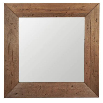 Must Living Spiegel Parade Hout Naturel Vierkant 100x100cm - Spiegel - MUST Living - livinglovely.nl