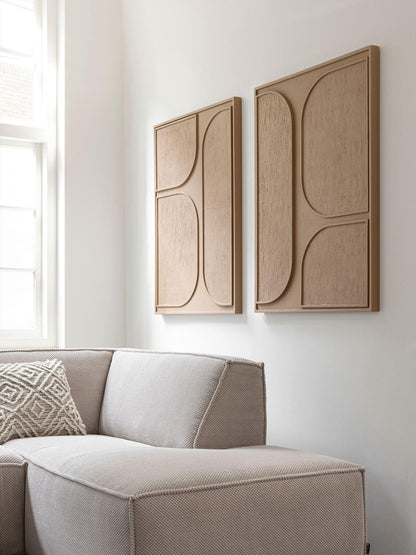 MUST Living Wandpaneel Lorcan Brown Small - Wandpaneel - MUST Living - livinglovely.nl