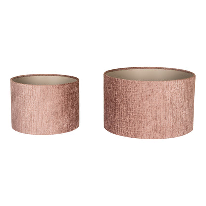 Nairobi Old Pink fabric lampshade round 30x30x21cm S PTMD - Lampenkap - PTMD - livinglovely.nl