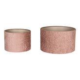 Nairobi Old Pink fabric lampshade round M 40x40x24 PTMD - Lampenkap - PTMD - livinglovely.nl