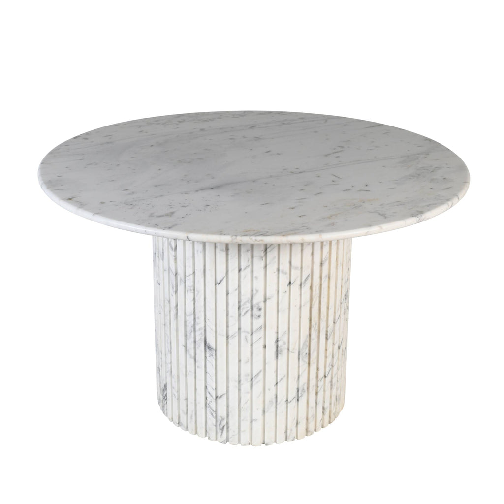 Neelim Eetkamertafel Wit Marmer rond PTMD - Eetkamertafel - PTMD - livinglovely.nl