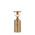 Nikolaos Brass candleholder travertine round M PTMD - Kandelaar - PTMD - livinglovely.nl
