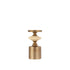 Nikolaos Brass candleholder travertine round S PTMD - Kandelaar - PTMD - livinglovely.nl