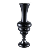 Nimai Black Antique Shaped Glass Vase Shiny L Dia33cmx90cm PTMD - Vaas - PTMD - livinglovely.nl