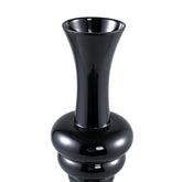 Nimai Black Antique Shaped Glass Vase Shiny L Dia33cmx90cm PTMD - Vaas - PTMD - livinglovely.nl