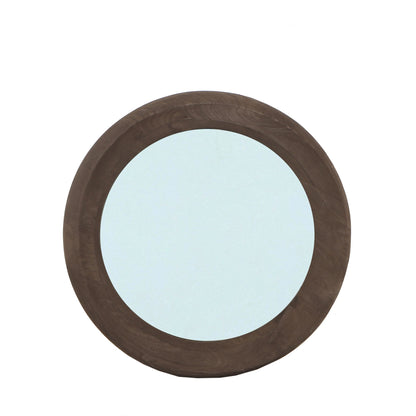 Noam Brown Mango Wood Round Mirror S Dia 70cm x 5cm PTMD - Spiegel - PTMD - livinglovely.nl