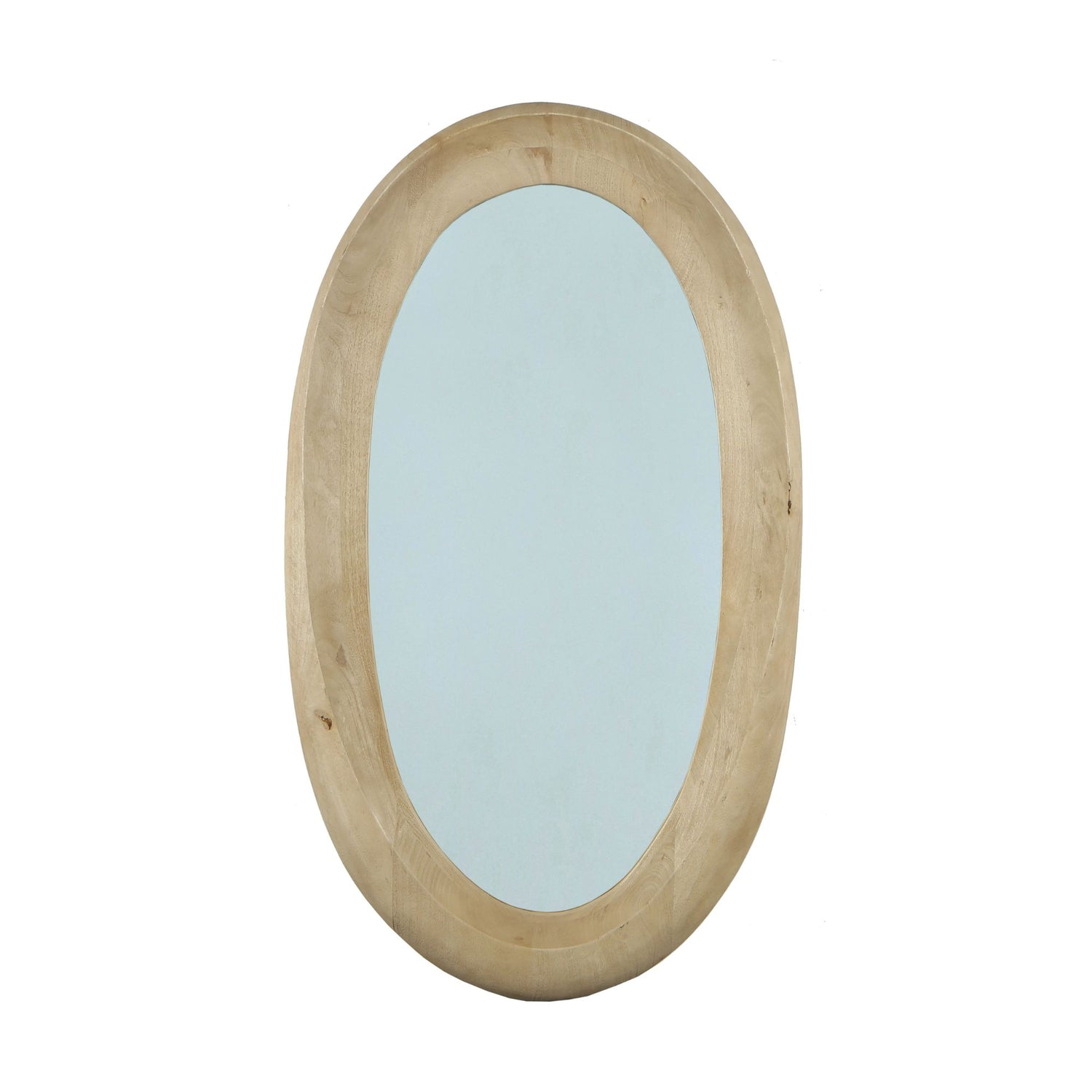 Noam Natural Mango Wood Oval Mirror 68x8x120cm PTMD - Spiegel - PTMD - livinglovely.nl