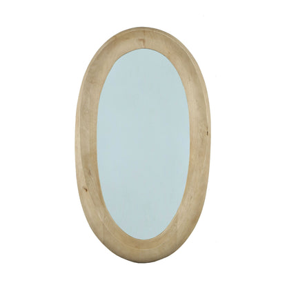 Noam Natural Mango Wood Oval Mirror 68x8x120cm PTMD - Spiegel - PTMD - livinglovely.nl