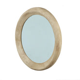 Noam Natural Mango Wood Round Mirror L Dia 90cm x5cm PTMD - Spiegel - PTMD - livinglovely.nl