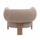 Nomy Fauteuil Opulence Taupe Rubberhout van PTMD, zitting met S-veren en poten van rubberhout