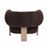 Nomy Fauteuil Teddy Bruin Rubberhout van PTMD, zitting met S-veren en poten van rubberhout