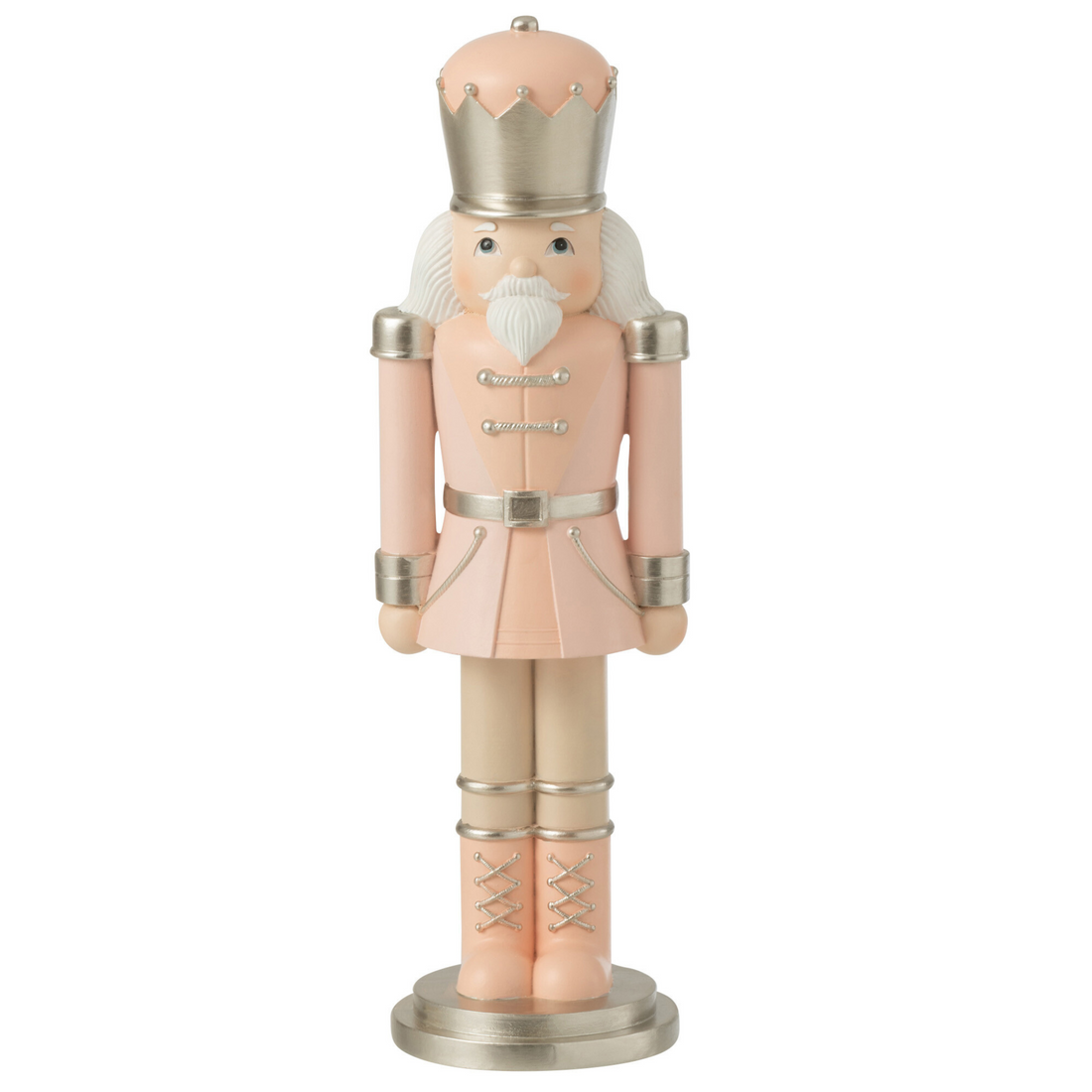 Notenkraker Roze/Wit 38.5cm J-Line - Kerstdecoratie - J-Line - livinglovely.nl