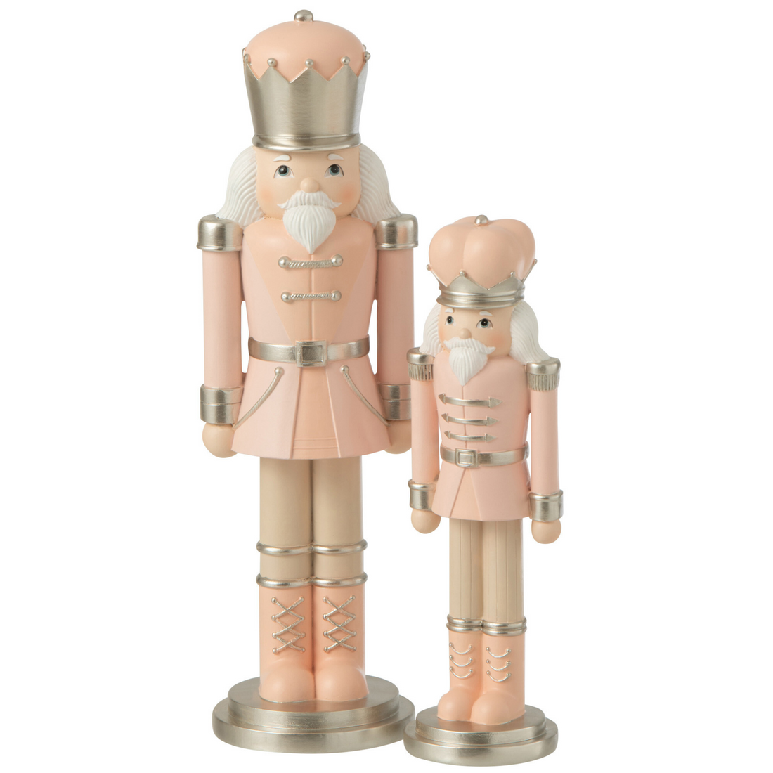 Notenkraker Roze/Wit 38.5cm J-Line - Kerstdecoratie - J-Line - livinglovely.nl