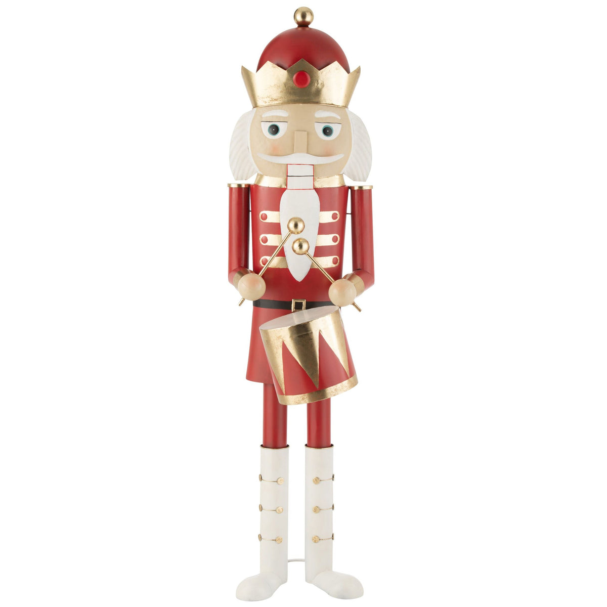 Notenkraker Trommel Rood/Goud H174cm J-Line