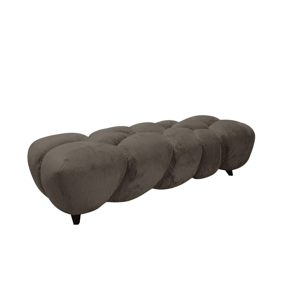 Nubibus Bench Dark Taupe 160.0 x 60.0 x 41.0 cm PTMD - Bankje - PTMD - livinglovely.nl
