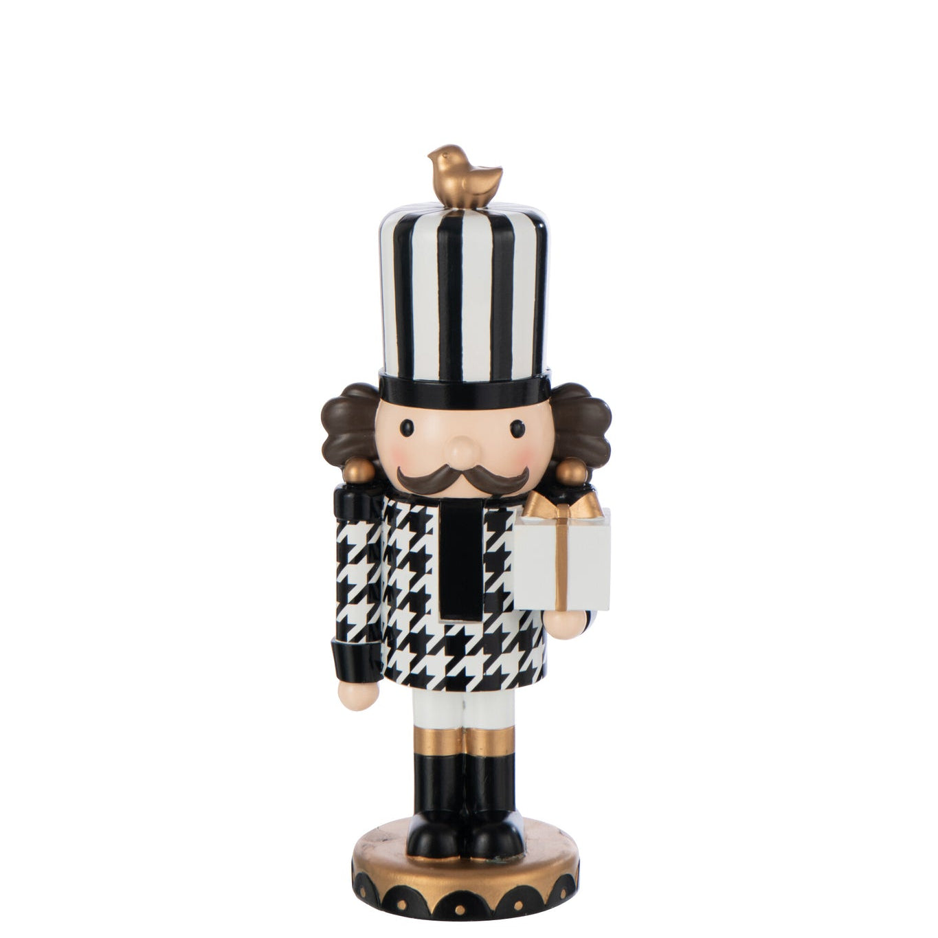 Nutcracker Pied-De-Poule Resin Multicolored Small - - J-Line - livinglovely.nl