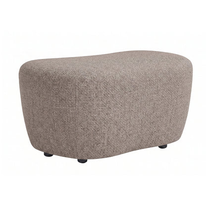 Nuvio Poef Stof Mink Organisch Hoog Legacy van PTMD, extra productfoto van de stof poef in mink
