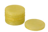 Onderzetter Alabaster Hout Geel Set van 6 - Onderzetter - J-Line - livinglovely.nl