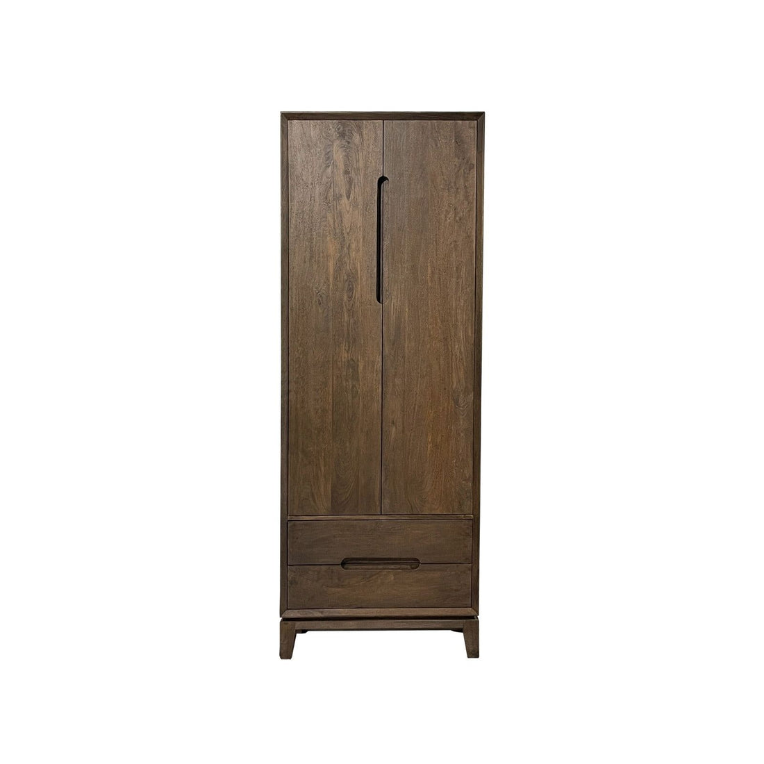 Opbergkast Cortez van Livingfurn in mangohout Malta, 200 cm hoog en 75 cm breed