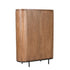 Opbergkast Noor van Livingfurn in mangohout Pecan, 151 cm hoog met lattenfront