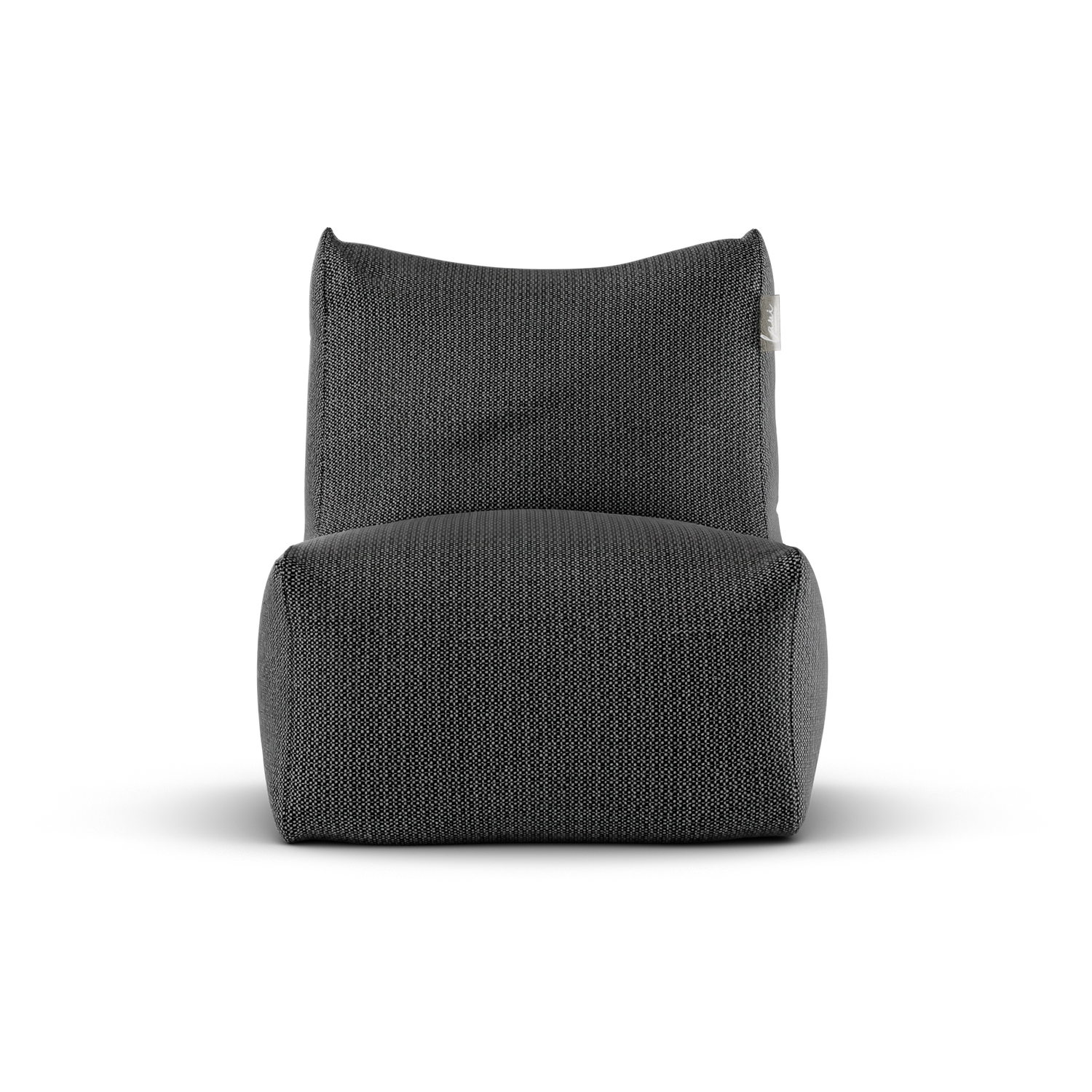 Antraciet Junior Lounge Seat van Laui Lounge van voren, met zitting van 68 bij 68 centimeter