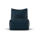 Marineblauwe Junior Lounge Seat van Laui Lounge van voren, met zitting van 68 bij 68 centimeter