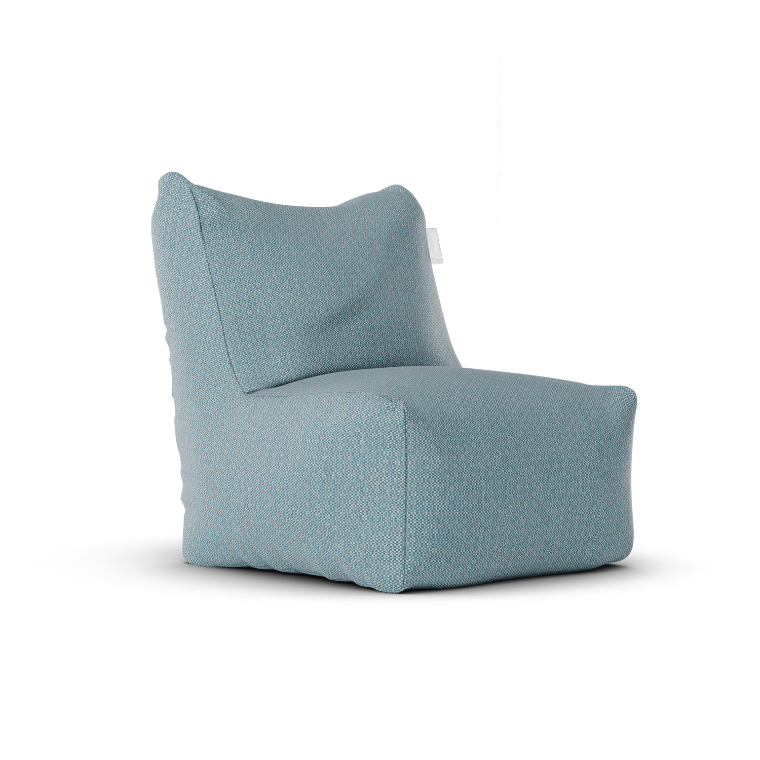 Original Junior Lounge Seat Sky Blue van Laui Lounge, compacte lichtblauwe loungestoel schuin van links voren