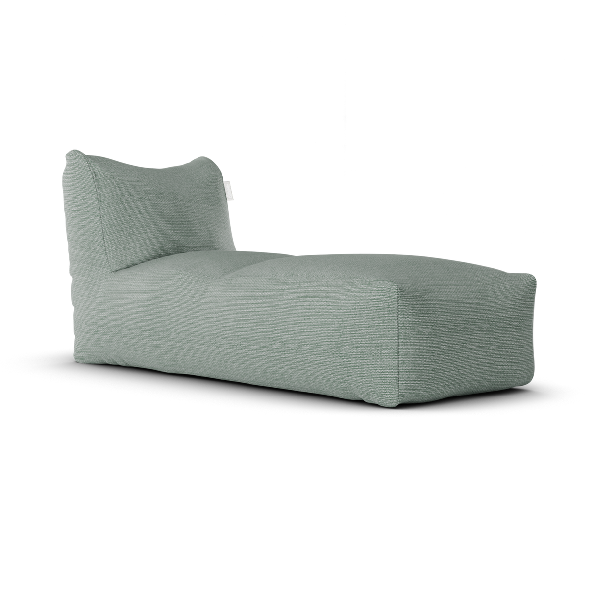 Original Long Chair Sea Green van Laui Lounge, zeegroene loungestoel schuin van links voren