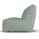 Laui Lounge loungestoel in sea green van opzij, met rughoogte van 74 centimeter
