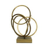 Ornament Cirkels op voet Goud 28,5x25x37,5cm - Ornament - Living Lovely - livinglovely.nl