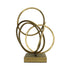 Ornament Cirkels op voet Goud 28,5x25x37,5cm - Ornament - Living Lovely - livinglovely.nl