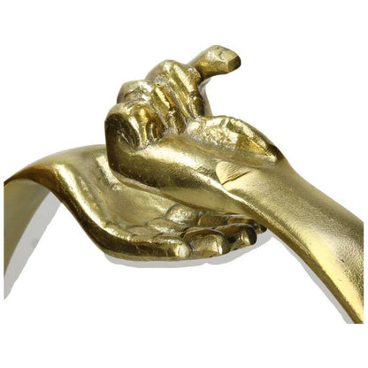 Ornament Handen Goud 34x8x43cm - Beeld - Living Lovely - livinglovely.nl