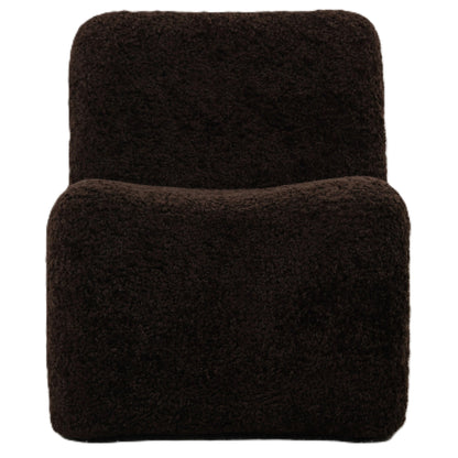 Oslo Luxe Fauteuil Teddy Bruin van PTMD, vooraanzicht van zitting en rugleuning