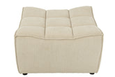 Ottoman Grid Poplar Wood/Foam Beige - - J-Line - livinglovely.nl