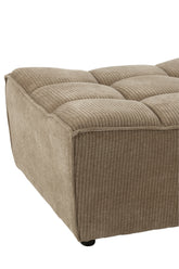 Ottoman Grid Poplar Wood/Foam Dark Taupe - - J-Line - livinglovely.nl