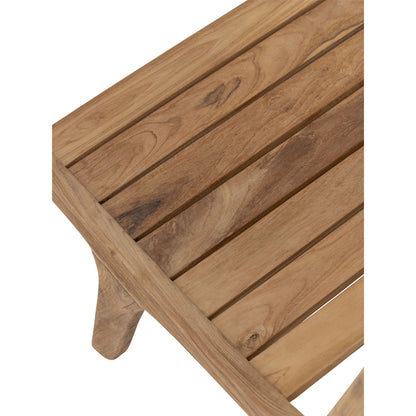 Detail rustiek teakhout fauteuil Lily MUST Living