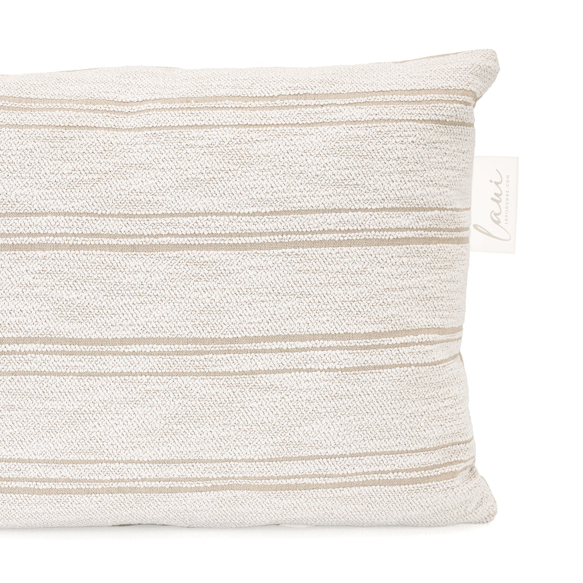 Achterkant in Heritage Papyrus van het Laui Lounge kussen Harvest Kaolin 60x40 cm